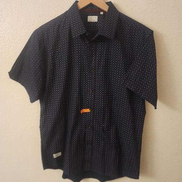 7 Diamonds Chamelon Navy Button-down Shirt Mens sz Large - Picture 1 of 7